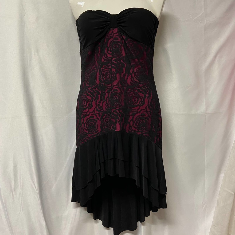 Jane Dress High Low Lace Strapless Lightly Padded Bra Vintage Size L